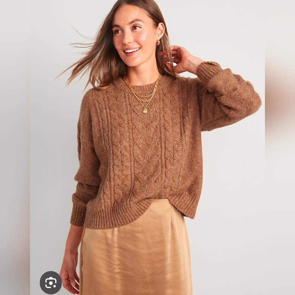 New Old Navy Brown 3x Cable Knit Sweter